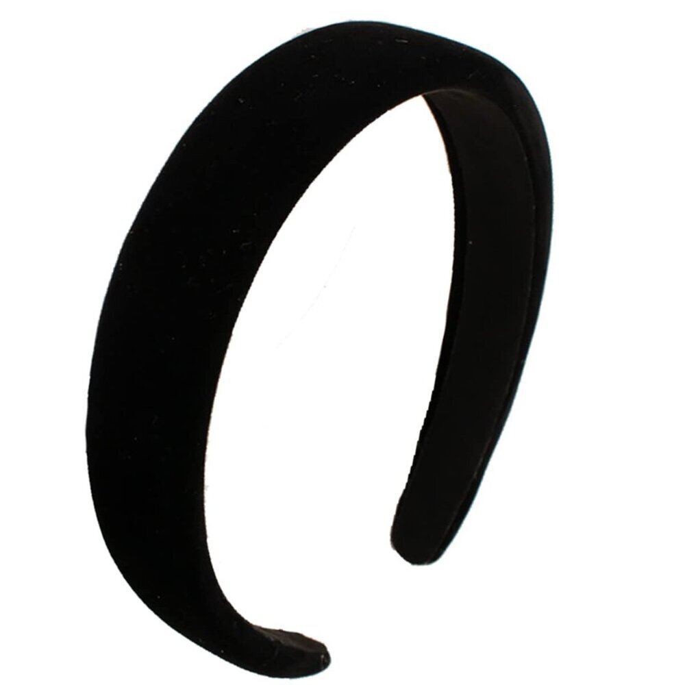 Black Velvet Padded Headbands for Women Fashion Non slip Comfortable Head Bands